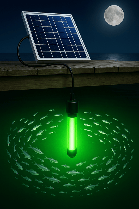 Green Blob Solar Powered Underwater Fishing Light - Image 1
